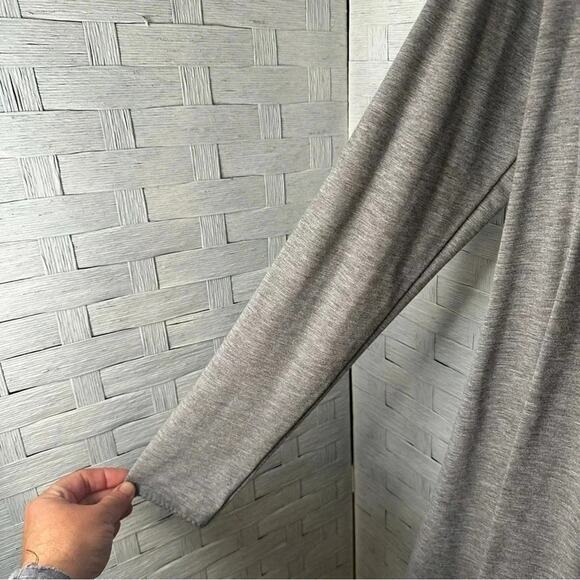 Press Womens cardigan gray pleaded layer look bohemian fall Lagenlook casual - Picture 7 of 10